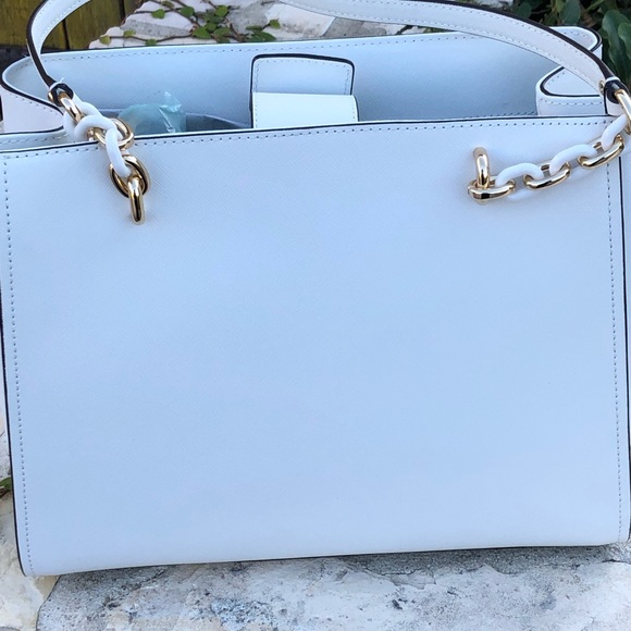 NWT Michael Kors Sofia Lg tote optic white - Picture 2 of 8
